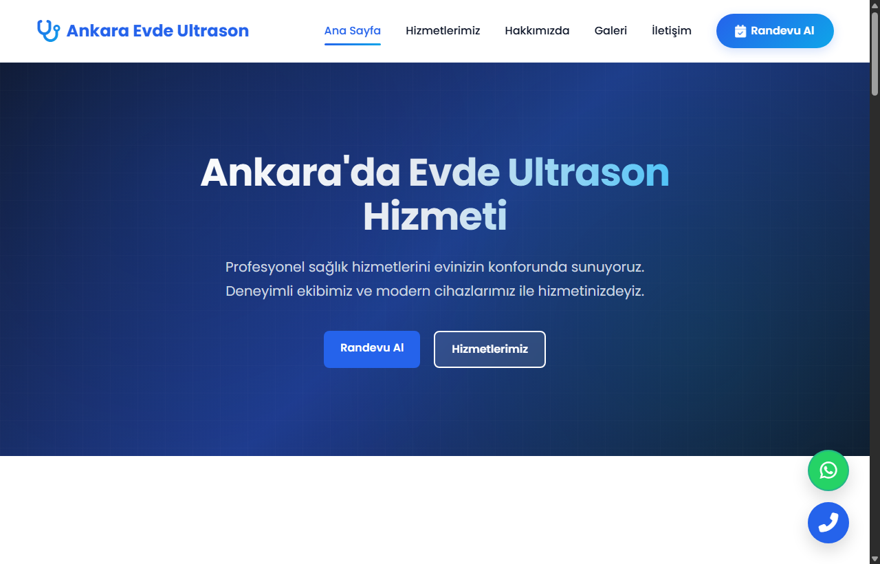 Ankara Evde Ultrason — Mobil Radyoloji & Sağlık Hizmeti