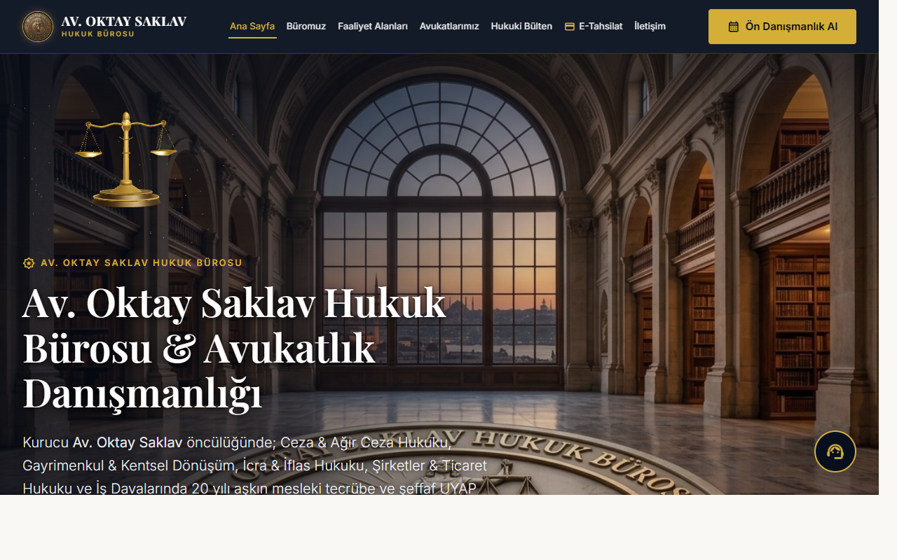 Av. Oktay Saklav Hukuk Bürosu — Kurumsal & Hukuki Danışmanlık